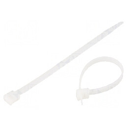 Colier de strângere poliamidă L: 120mm W: 4,8mm 135N naturală | Electronic-mag.ro | Componente Electronice