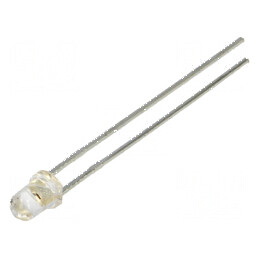 LED 3mm portocalie 1300mcd 20° convex | Electronic-mag.ro | Componente Electronice