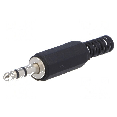 Conector Jack 3,5mm mufă tată stereo cu manșon, 3 piste drept | Electronic-mag.ro | Componente Electronice
