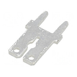 Terminal plat 6,4mm 0,8mm tată THT alamă cositorit drept | Electronic-mag.ro | Componente Electronice