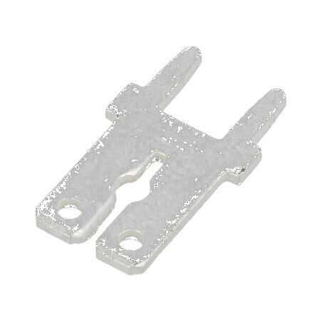 Terminal plat 6,4mm 0,8mm tată THT alamă cositorit drept | Electronic-mag.ro | Componente Electronice