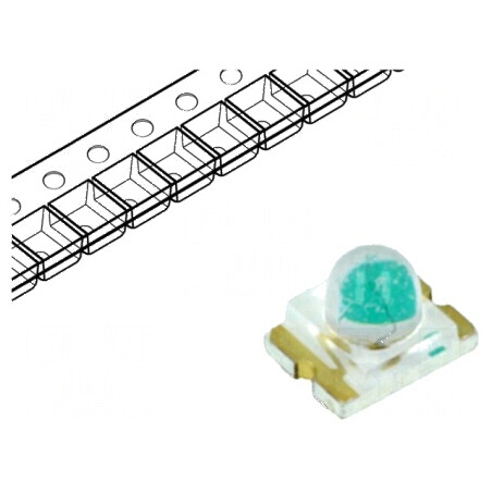 LED SMD 1210 Verde 710-2000mcd 3,2x2,4x2,4mm 25° 2,8-3,6V | Electronic-mag.ro | Componente Electronice