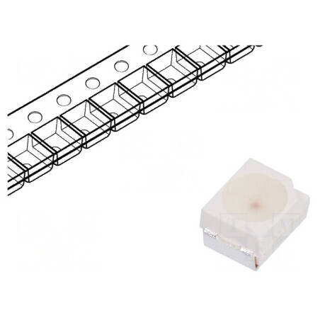 LED SMD 3528 roșie 560-1400mcd 3,5x2,8x1,9mm 120° 1,8-2,4V | Electronic-mag.ro | Componente Electronice