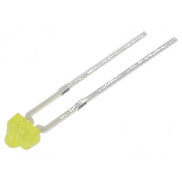 LED galbenă 500-750mcd 30° convex 2,54mm THT | Electronic-mag.ro | Componente Electronice