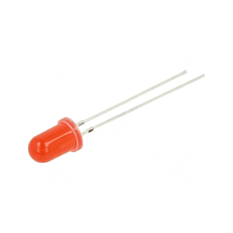 LED 5mm roșie 220-330mcd 60° convex | Electronic-mag.ro | Componente Electronice