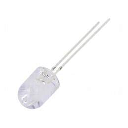 LED 8mm roșie 8400-10000mcd 30° convex | Electronic-mag.ro | Componente Electronice