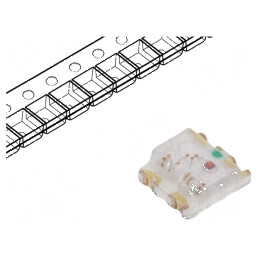 LED SMD 0603 RGB 1,6x1,5x0,5mm 120° 5mA Lumină Roșie 20-60mcd | Electronic-mag.ro | Componente Electronice