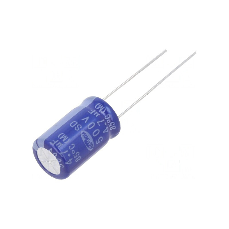 Condensator electrolitic THT 4,7uF 500V Ø10x16mm ±20% | Electronic-mag.ro | Componente Electronice