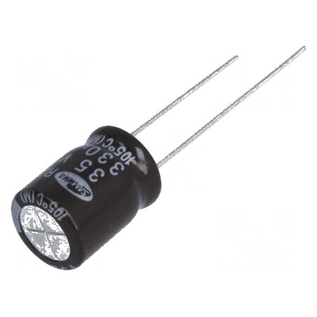 Condensator electrolitic THT 330uF 35V DC Ø10x12,5mm ±20% | Electronic-mag.ro | Componente Electronice