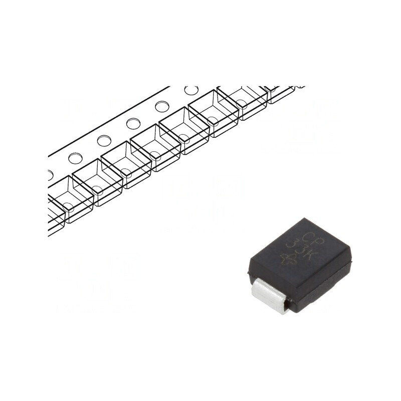 Diodă TVS 600W 42,1V 10,3A Bidirecțională SMB Bandă | Electronic-mag.ro | Componente Electronice