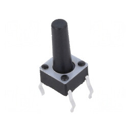 Microîntrerupător TACT SPST-NO 0,05A/12VDC THT 1,57N | Electronic-mag.ro | Componente Electronice