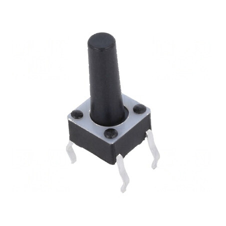 Microîntrerupător TACT SPST-NO 0,05A/12VDC THT 1,57N | Electronic-mag.ro | Componente Electronice