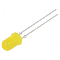 LED 5mm galben 1,6-10mcd 60° convex 2,4-3V | Electronic-mag.ro | Componente Electronice