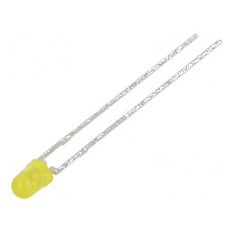 LED 3mm galben 0,63-1,2mcd 50° convex | Electronic-mag.ro | Componente Electronice