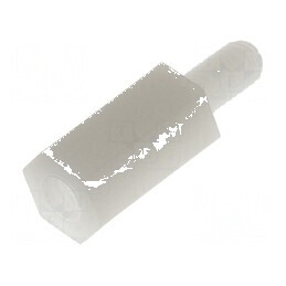 Piuliță distanțieră filetată hexagonală poliamidă M3 10mm | Electronic-mag.ro | Componente Electronice