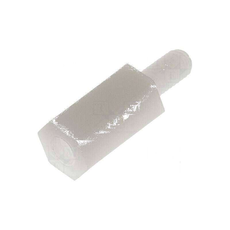 Piuliță distanțieră filetată hexagonală poliamidă M3 10mm | Electronic-mag.ro | Componente Electronice