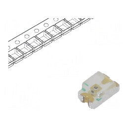 LED SMD 0805 Verde 23mcd 2x1,25x1mm 140° 2÷2,4V 20mA 60mW | Electronic-mag.ro | Componente Electronice