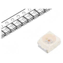 LED SMD 3528 galben PLCC2 2,8÷10mcd 3,5x2,8x1,75mm 120° | Electronic-mag.ro | Componente Electronice