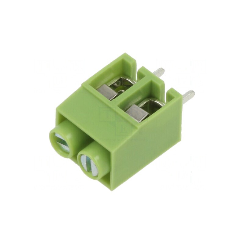 Regletă de conexiuni PCB 90° 5mm 2 piste verde | Electronic-mag.ro | Componente Electronice Regletă de conexiuni PCB 90° 5mm 2 piste verde | Electronic-mag.ro | Componente Electronice