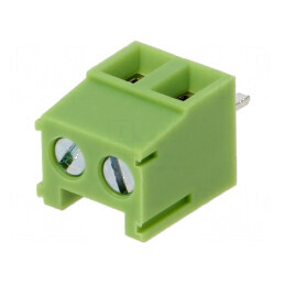 Regletă de conexiuni PCB unghi 90° 3,81mm 2 piste | Electronic-mag.ro | Componente Electronice