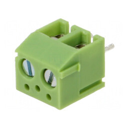 Regletă de conexiuni PCB 90° 3,81mm 2 piste | Electronic-mag.ro | Componente Electronice