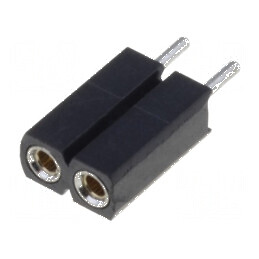 Conector şiruri pini soclu mamă 2 contacte întoarse THT | Electronic-mag.ro | Componente Electronice