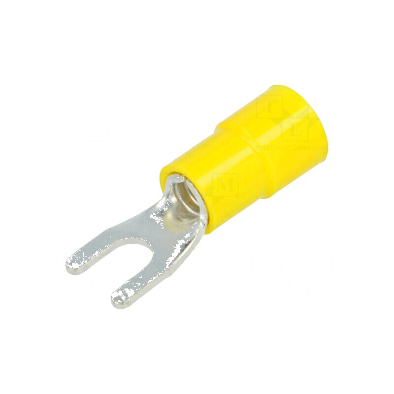 Vârf furcă M4 Ø 4,2mm cablu cupru izolată 4÷6mm2 | Electronic-mag.ro | Componente Electronice