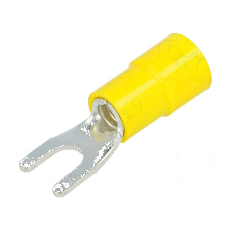 Vârf furcă M4 Ø 4,2mm cablu cupru izolată 4÷6mm2 | Electronic-mag.ro | Componente Electronice
