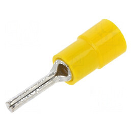 Vârf tip ac Ø 2,6mm pentru cablu izolată galbenă 4÷6mm2 | Electronic-mag.ro | Componente Electronice