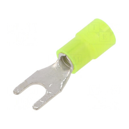Furcă M5 Ø5,2mm 4÷6mm² crimpat pe cablu izolată cupru | Electronic-mag.ro | Componente Electronice