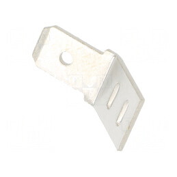 Terminal plat 6,3mm 0,8mm tată sudare prin presiune oţel | Electronic-mag.ro | Componente Electronice