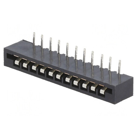 Conector FFC/FPC 90° 11 pini Non-ZIF THT cositorit | Electronic-mag.ro | Componente Electronice