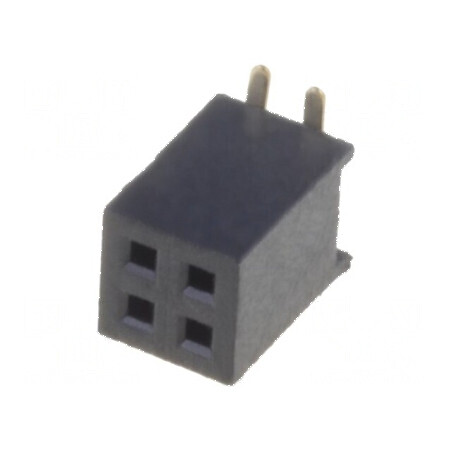 Conector şiruri pini soclu mamă 4 PIN 1,27mm SMT 2x2 | Electronic-mag.ro | Componente Electronice