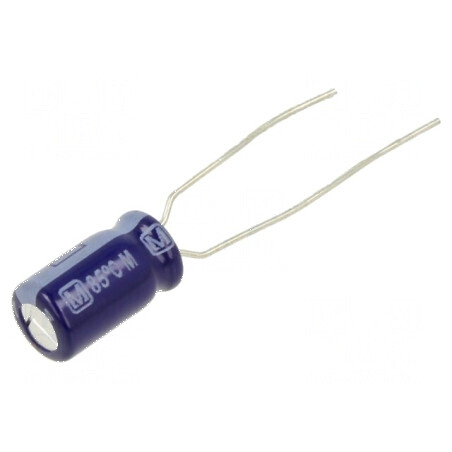 Condensator electrolitic THT 47uF 63V 6,3x11,2mm ±20% | Electronic-mag.ro | Componente Electronice
