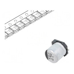 Condensator electrolitic low ESR SMD 10uF 50VDC Ø5x5,8mm | Electronic-mag.ro | Componente Electronice