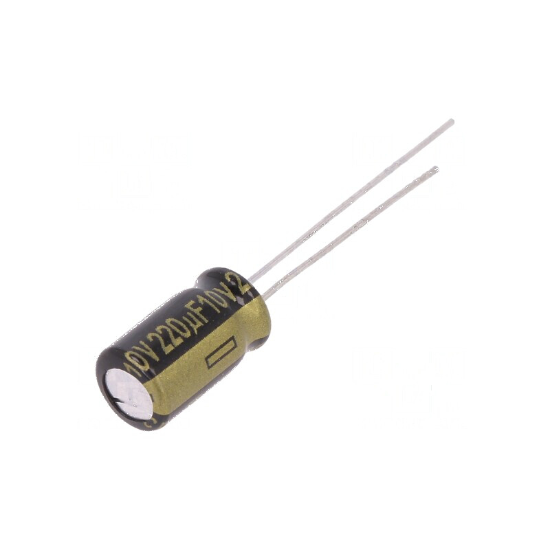 Condensator electrolitic low ESR 220uF 10VDC THT Ø6,3x11,2mm | Electronic-mag.ro | Componente Electronice Condensator electrolitic low ESR 220uF 10VDC THT Ø6,3x11,2mm | Electronic-mag.ro | Componente Electronice