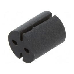 Bucșă distanțare LED neagră PVC Øext: 5,1mm ØLED: 3mm, 5mm | Electronic-mag.ro | Componente Electronice