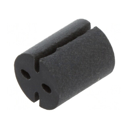 Bucșă distanțare LED neagră PVC Øext: 5,1mm ØLED: 3mm, 5mm | Electronic-mag.ro | Componente Electronice