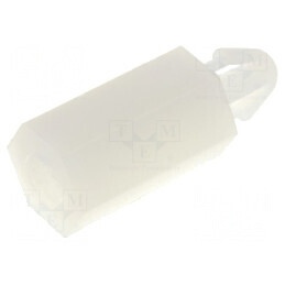 Distanţier PCB poliamidă 10mm naturală cu cheie 5,5mm | Electronic-mag.ro | Componente Electronice