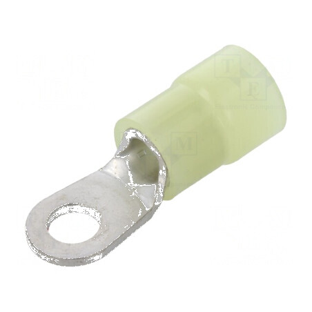 Vârf inelar M4 Ø 4,3mm pentru cablu izolat 2,5÷6mm² crimpat | Electronic-mag.ro | Componente Electronice