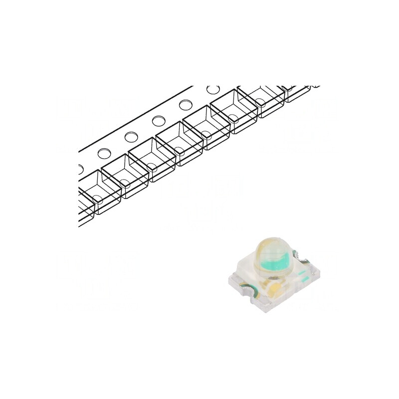 LED SMD 1209 Verde 500-900mcd 3,2x2,4x2,4mm 20° 20mA 75mW | Electronic-mag.ro | Componente Electronice