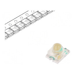 LED SMD 1209 roșie 1600-2800mcd 3,2x2,4x2,4mm 20° 20mA 75mW | Electronic-mag.ro | Componente Electronice