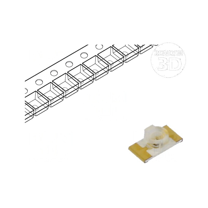 LED SMD 3216 Verde 55-100mcd 3,2x1,6x1,1mm 20mA 570nm | Electronic-mag.ro | Componente Electronice