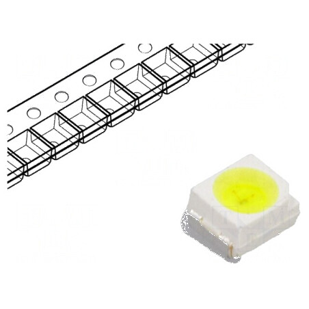 Banda LED SMD 3528 alb rece 20m 710÷1800mcd 120° lentilă galbenă | Electronic-mag.ro | Componente Electronice