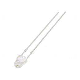 LED 3mm roșie 500mcd 100° convex | Electronic-mag.ro | Componente Electronice