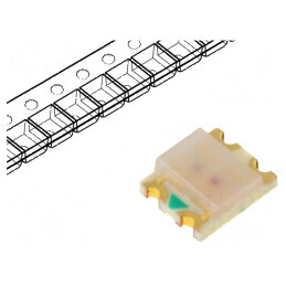 LED SMD 1206 roșie/verde 3,2x2,7mm 5mA | Electronic-mag.ro | Componente Electronice