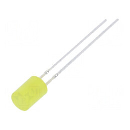 LED 5mm galben 330-500mcd 140° plat 78mW | Electronic-mag.ro | Componente Electronice