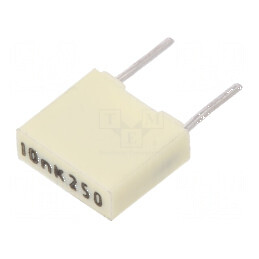 Condensator poliester 10nF 160VAC 250VDC 5mm ±10% THT R82 | Electronic-mag.ro | Componente Electronice