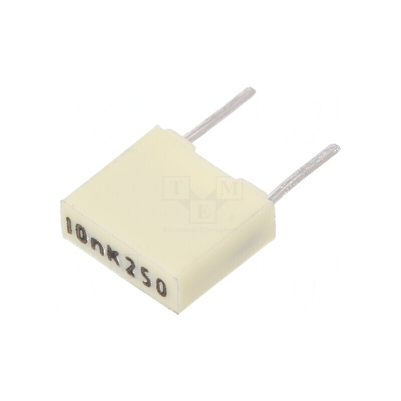 Condensator poliester 10nF 160VAC 250VDC 5mm ±10% THT R82 | Electronic-mag.ro | Componente Electronice Condensator poliester 10nF 160VAC 250VDC 5mm ±10% THT R82 | Electronic-mag.ro | Componente Electronice