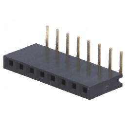 Conector şiruri pini soclu mamă 8 pini 90° 2,54mm | Electronic-mag.ro | Componente Electronice